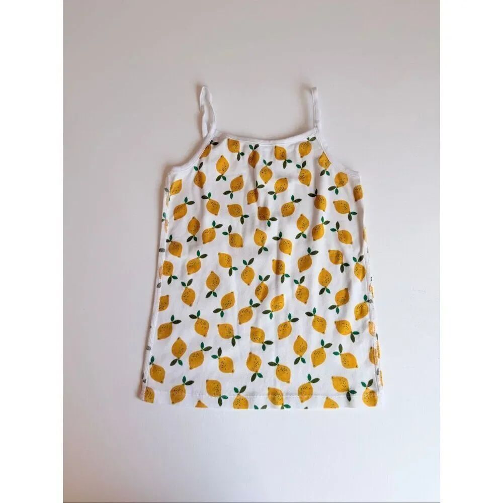 Hanna Anderson organic cotton lemon print Girl Tank sz L